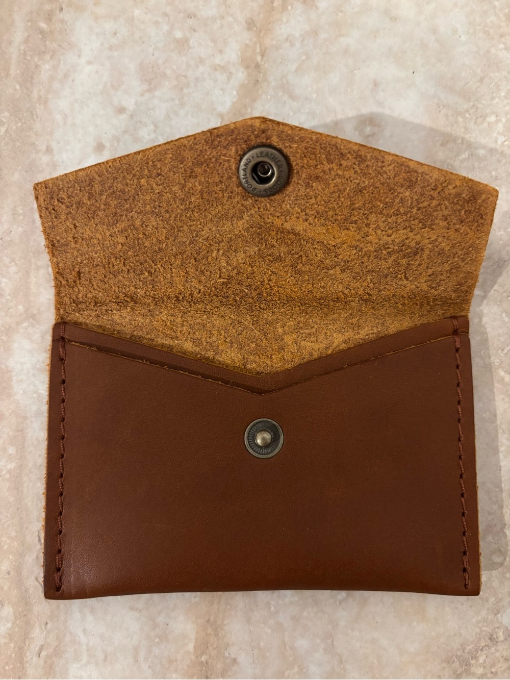 Portland Leather mini Envelope Card Wallet - Picture 4 of 5